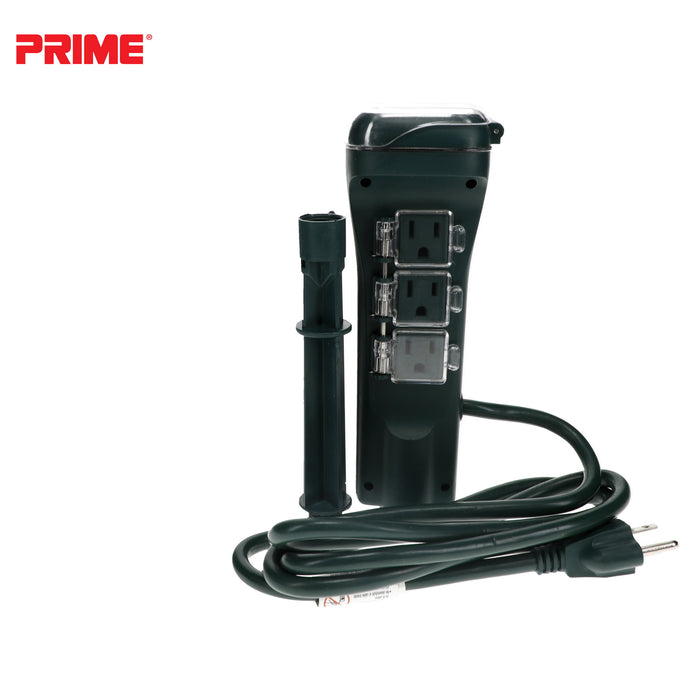 6 Outlet Touch Sensor Countdown Timer Stake <br />with 6ft Cord