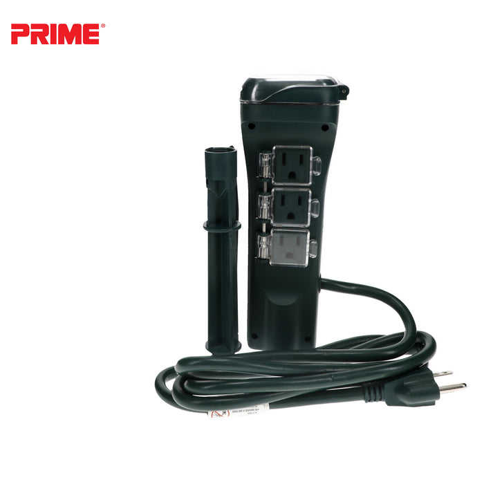 6 Outlet Touch Sensor Countdown Timer Stake <br />with 6ft Cord