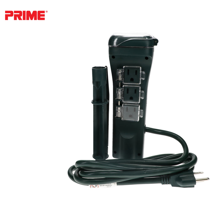 6 Outlet Touch Sensor Countdown Timer Stake <br />with 6ft Cord