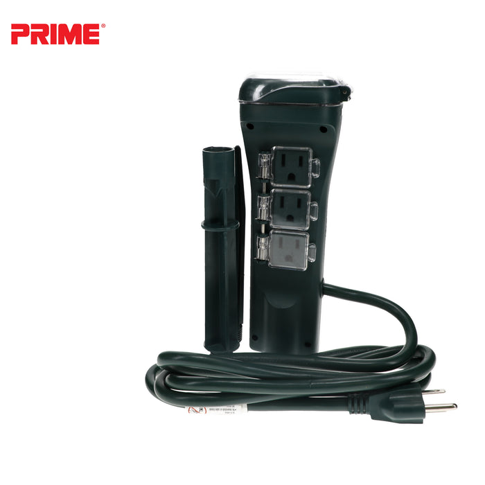 6 Outlet Touch Sensor Countdown Timer Stake <br />with 6ft Cord