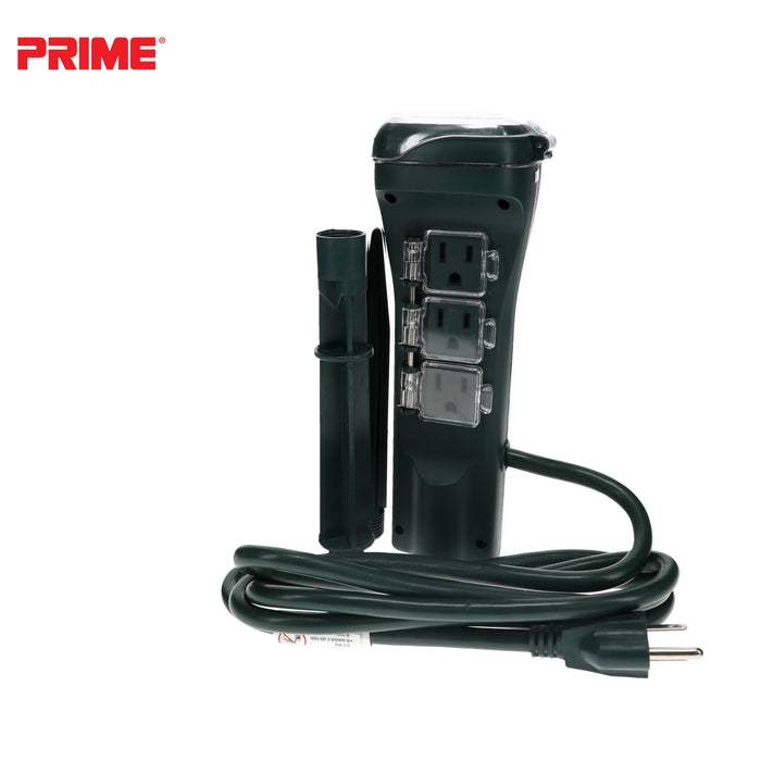 6 Outlet Touch Sensor Countdown Timer Stake <br />with 6ft Cord