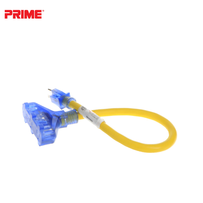 Amp Detection <br/> 2ft 12/3 STW <br />3-Outlet Adapter<br/> with Visual Amperage Detection