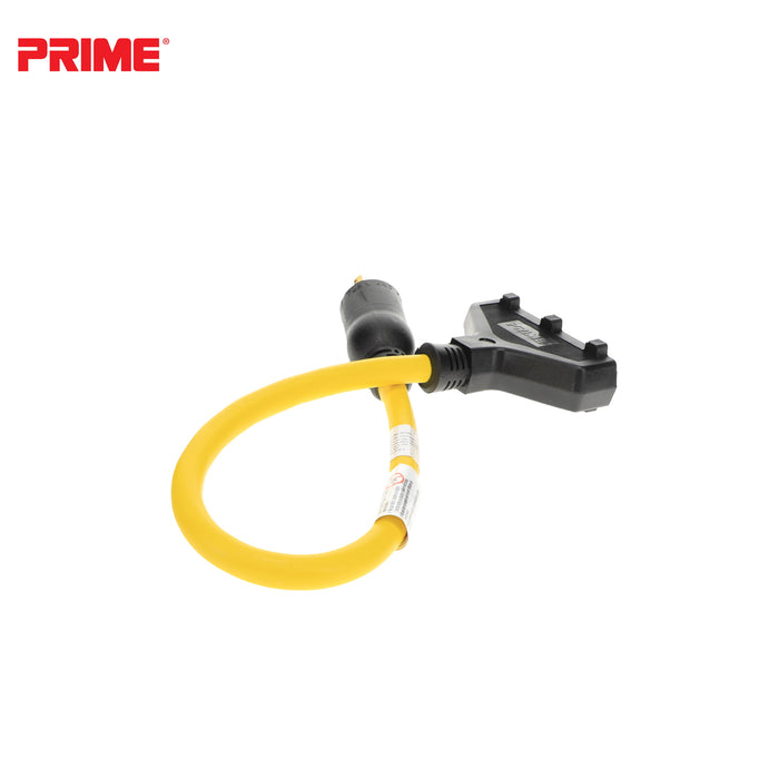 2ft 12/3 STW <br />Twist-to-Lock to U-Ground <br />3-Outlet Adapter