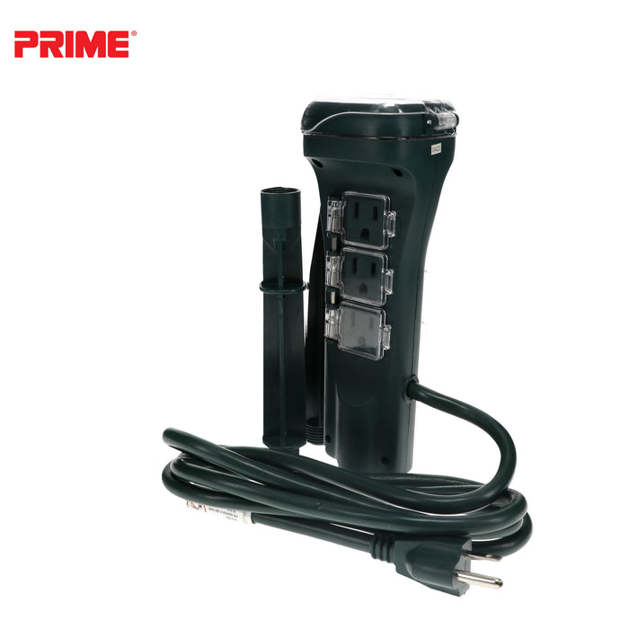 6 Outlet Touch Sensor Countdown Timer Stake <br />with 6ft Cord