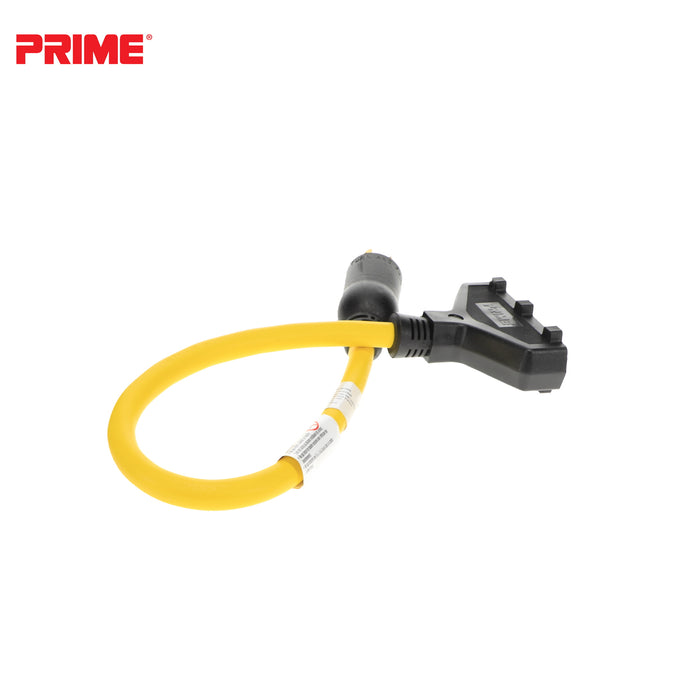 2ft 12/3 STW <br />Twist-to-Lock to U-Ground <br />3-Outlet Adapter