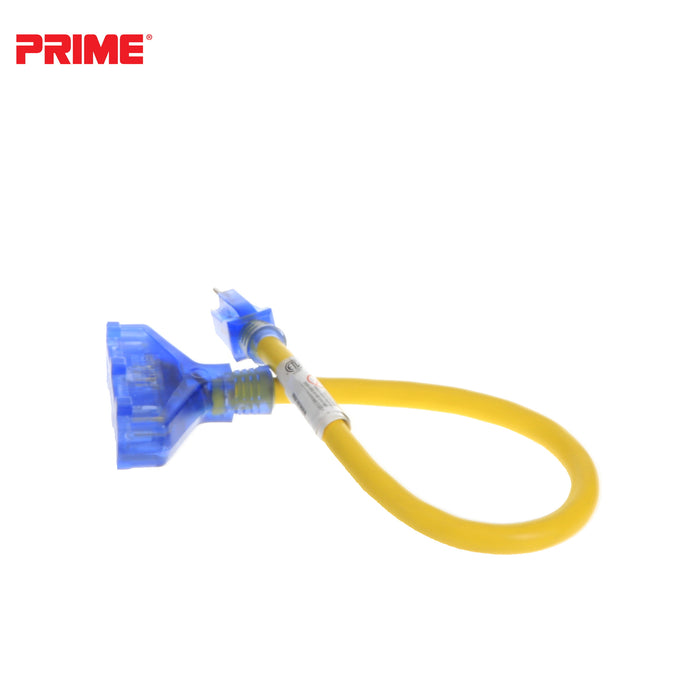 Amp Detection <br/> 2ft 12/3 STW <br />3-Outlet Adapter<br/> with Visual Amperage Detection