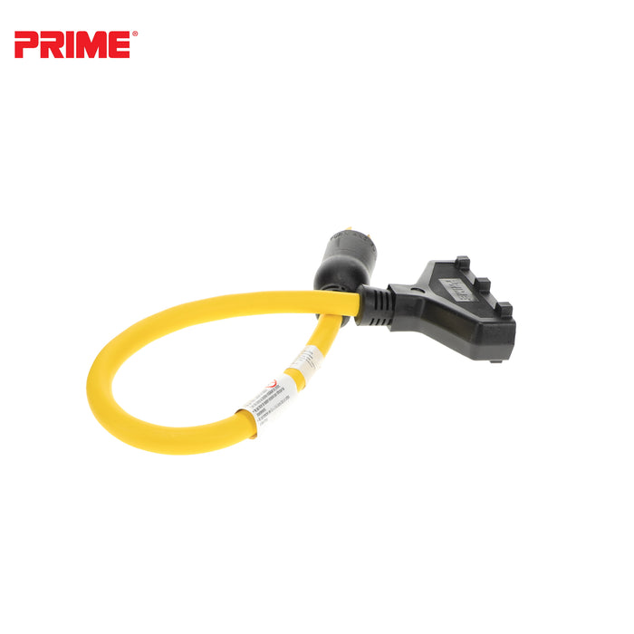 2ft 12/3 STW <br />Twist-to-Lock to U-Ground <br />3-Outlet Adapter
