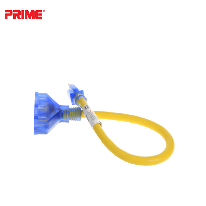 Amp Detection <br/> 2ft 12/3 STW <br />3-Outlet Adapter<br/> with Visual Amperage Detection