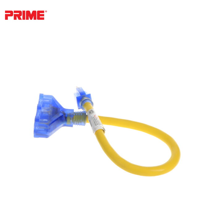 Amp Detection <br/> 2ft 12/3 STW <br />3-Outlet Adapter<br/> with Visual Amperage Detection