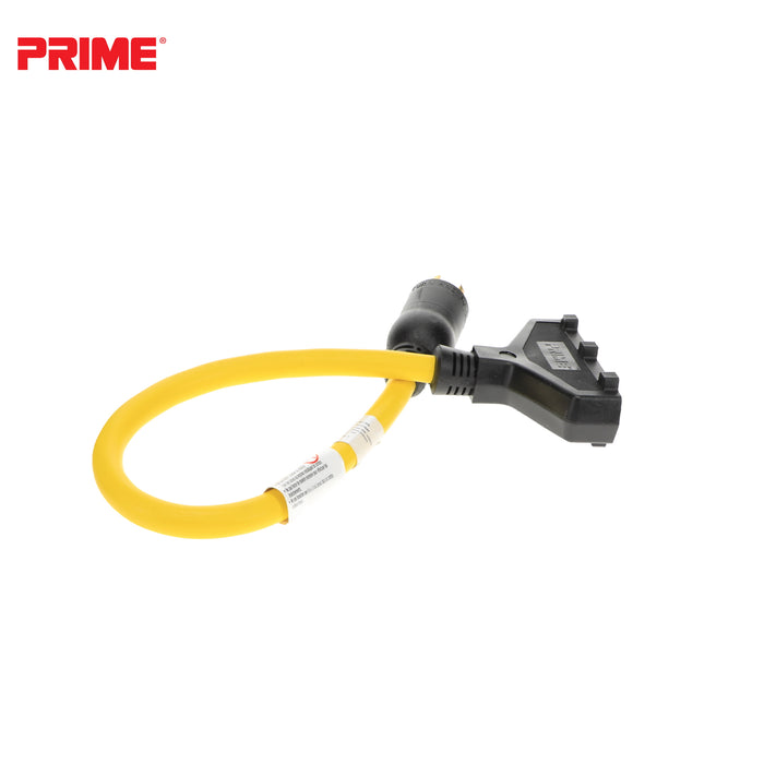 2ft 12/3 STW <br />Twist-to-Lock to U-Ground <br />3-Outlet Adapter