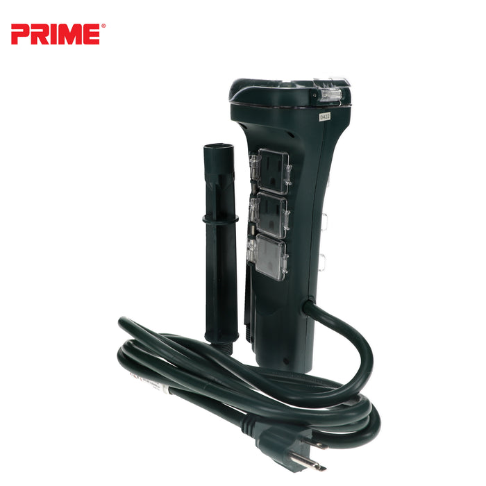 6 Outlet Touch Sensor Countdown Timer Stake <br />with 6ft Cord