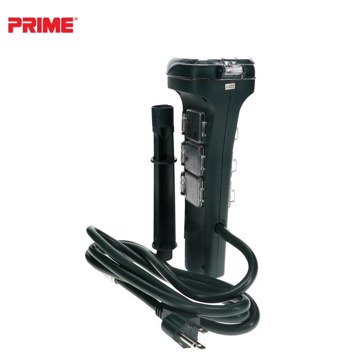 6 Outlet Touch Sensor Countdown Timer Stake <br />with 6ft Cord