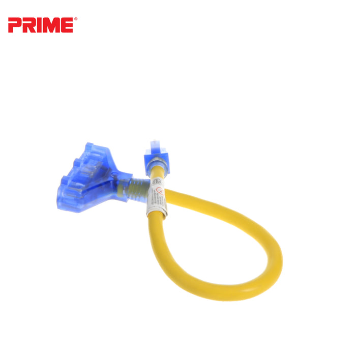 Amp Detection <br/> 2ft 12/3 STW <br />3-Outlet Adapter<br/> with Visual Amperage Detection