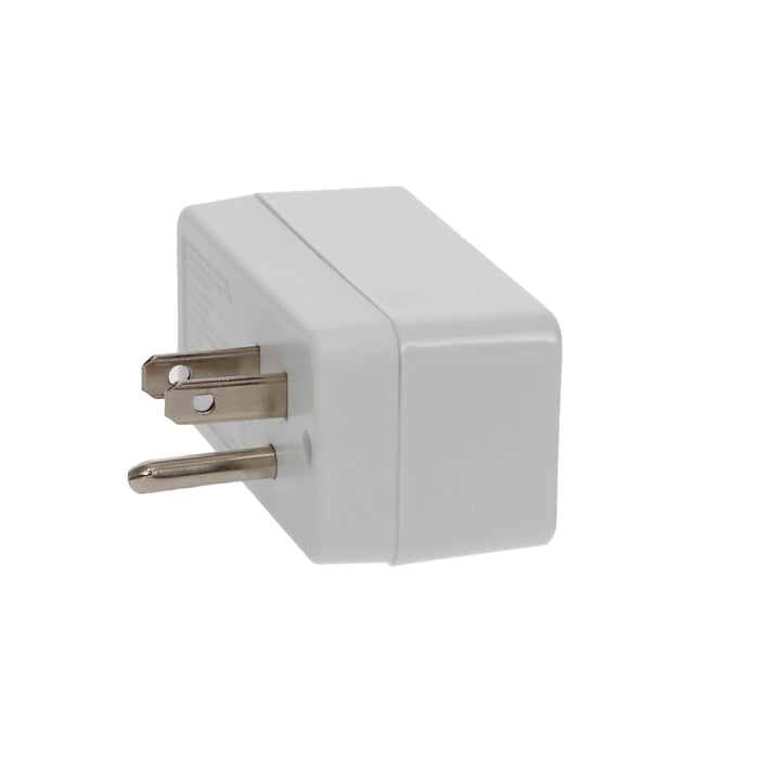 1-Outlet 2-Port Type-A, 2.1A USB Charger