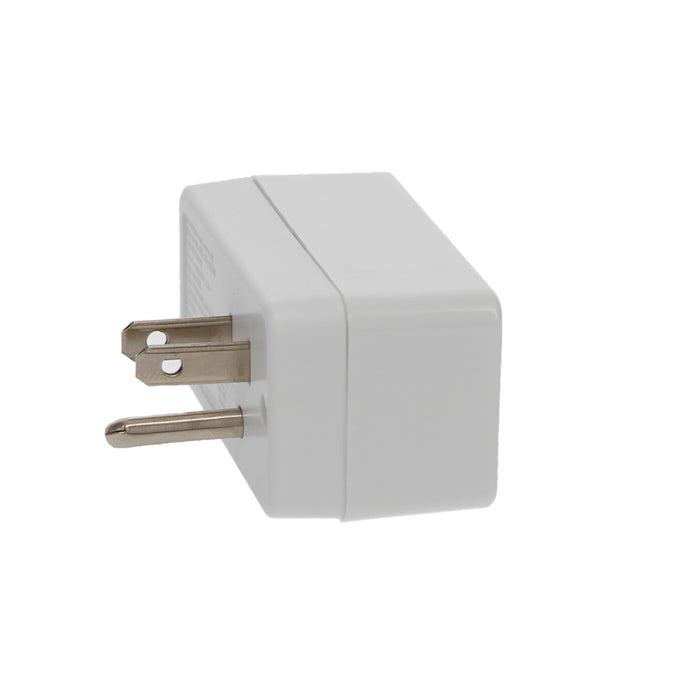 1-Outlet 2-Port Type-A, 2.1A USB Charger