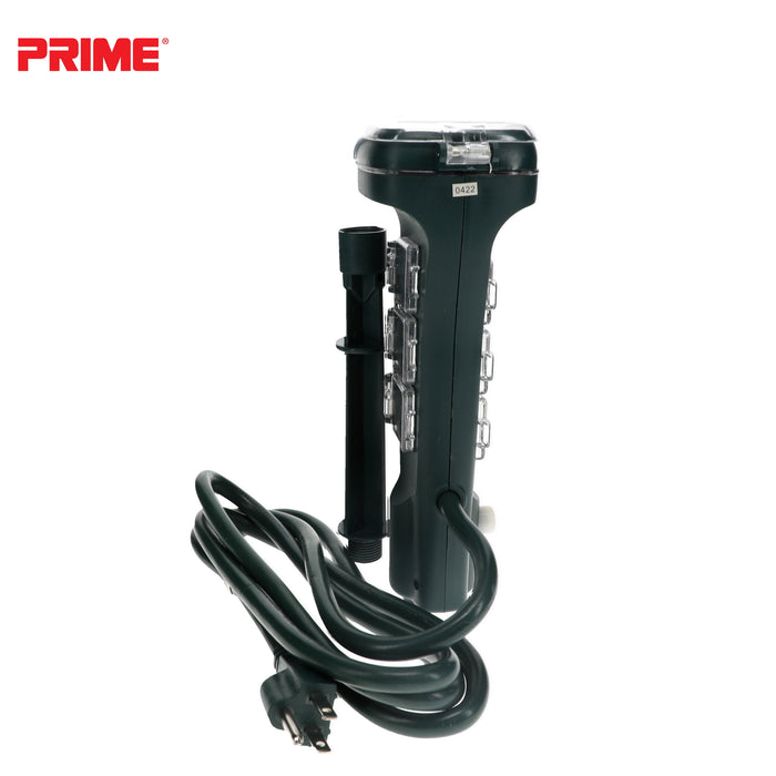 6 Outlet Touch Sensor Countdown Timer Stake <br />with 6ft Cord
