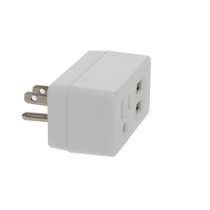 1-Outlet 2-Port Type-A, 2.1A USB Charger