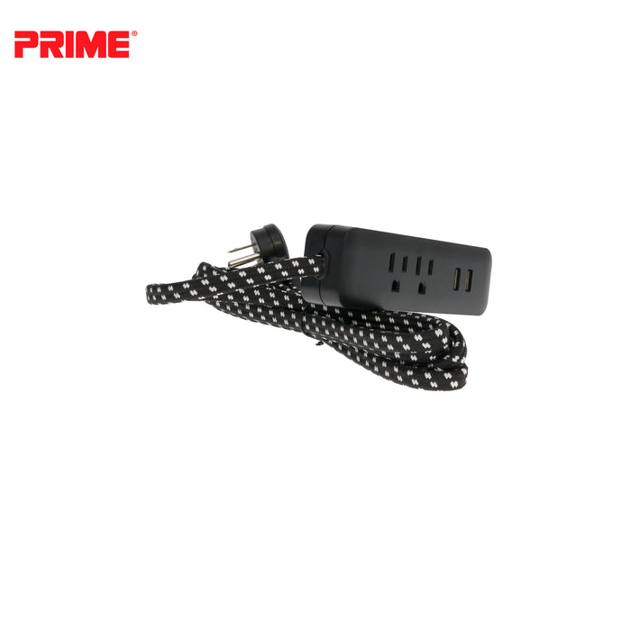 2 Outlet 2-Port 2.1A USB Power Strip with 6ft Accent Cord