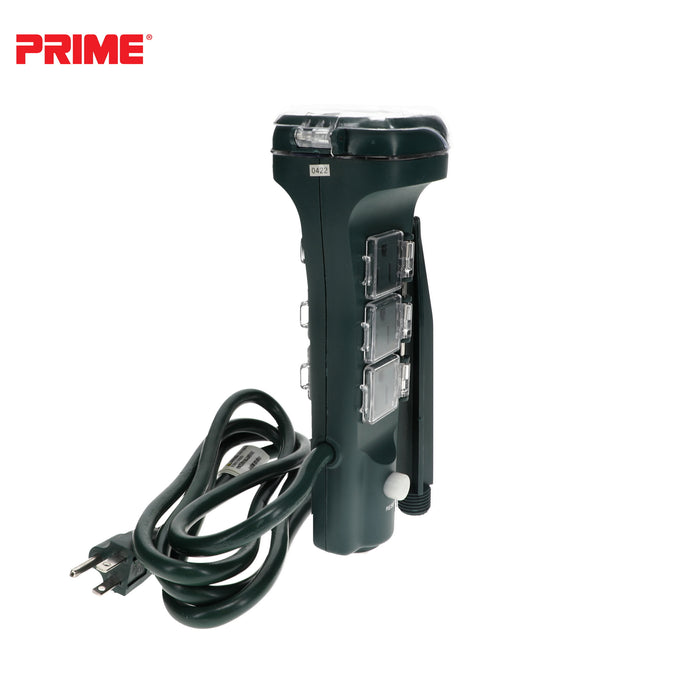 6 Outlet Touch Sensor Countdown Timer Stake <br />with 6ft Cord