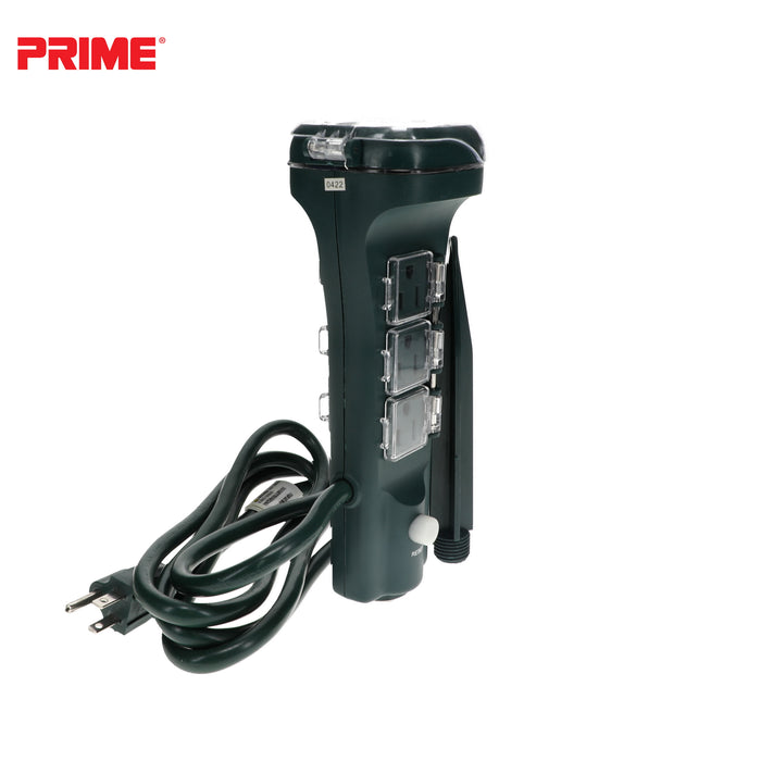 6 Outlet Touch Sensor Countdown Timer Stake <br />with 6ft Cord