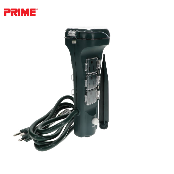 6 Outlet Touch Sensor Countdown Timer Stake <br />with 6ft Cord