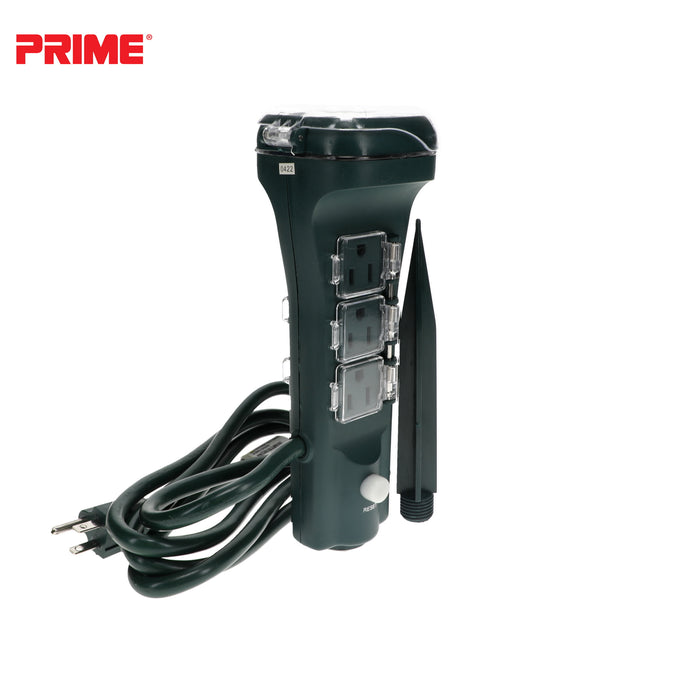 6 Outlet Touch Sensor Countdown Timer Stake <br />with 6ft Cord