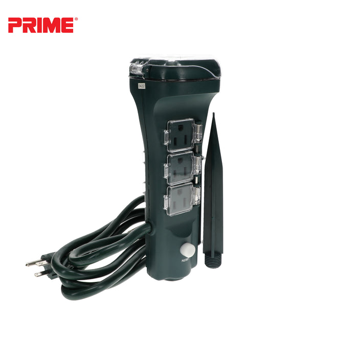 6 Outlet Touch Sensor Countdown Timer Stake <br />with 6ft Cord