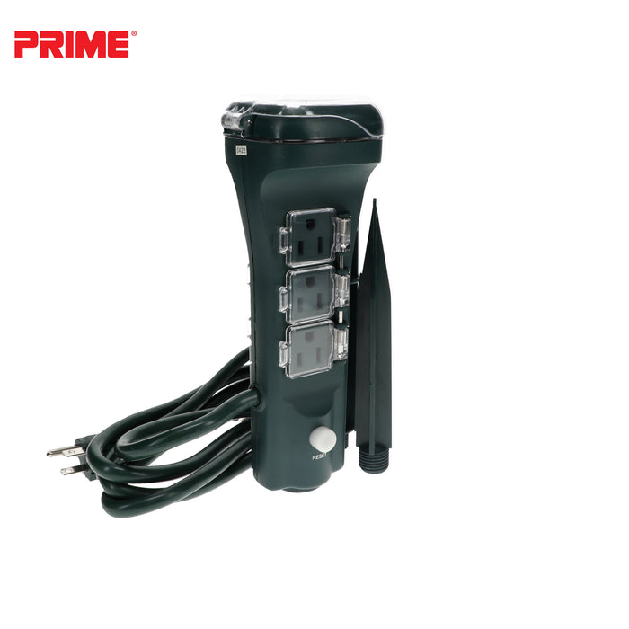 6 Outlet Touch Sensor Countdown Timer Stake <br />with 6ft Cord