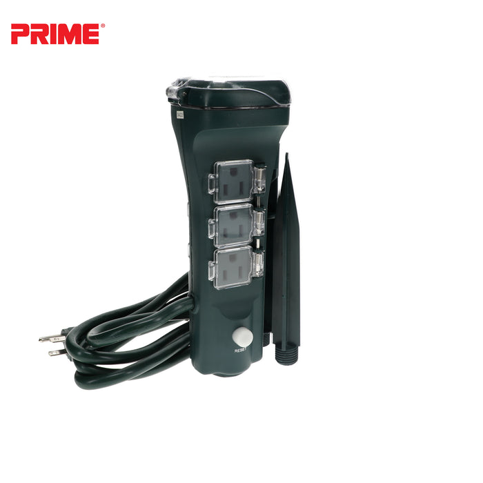 6 Outlet Touch Sensor Countdown Timer Stake <br />with 6ft Cord