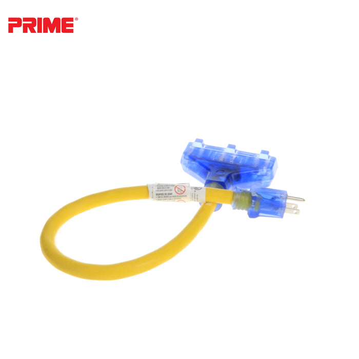 Amp Detection <br/> 2ft 12/3 STW <br />3-Outlet Adapter<br/> with Visual Amperage Detection