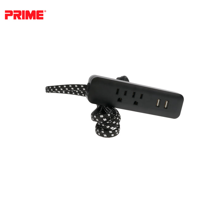 2 Outlet 2-Port 2.1A USB Power Strip with 6ft Accent Cord