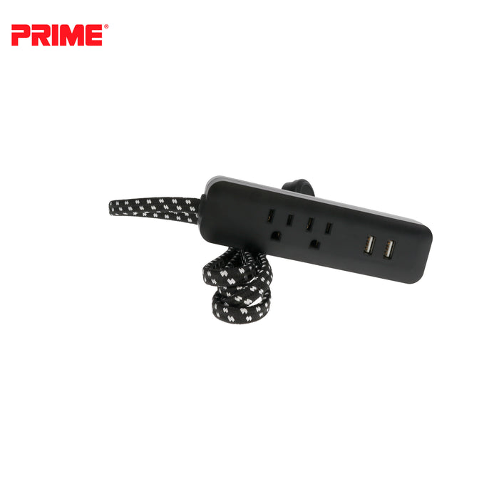 2 Outlet 2-Port 2.1A USB Power Strip with 6ft Accent Cord
