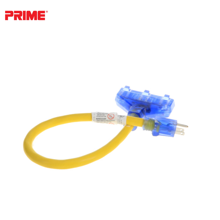 Amp Detection <br/> 2ft 12/3 STW <br />3-Outlet Adapter<br/> with Visual Amperage Detection