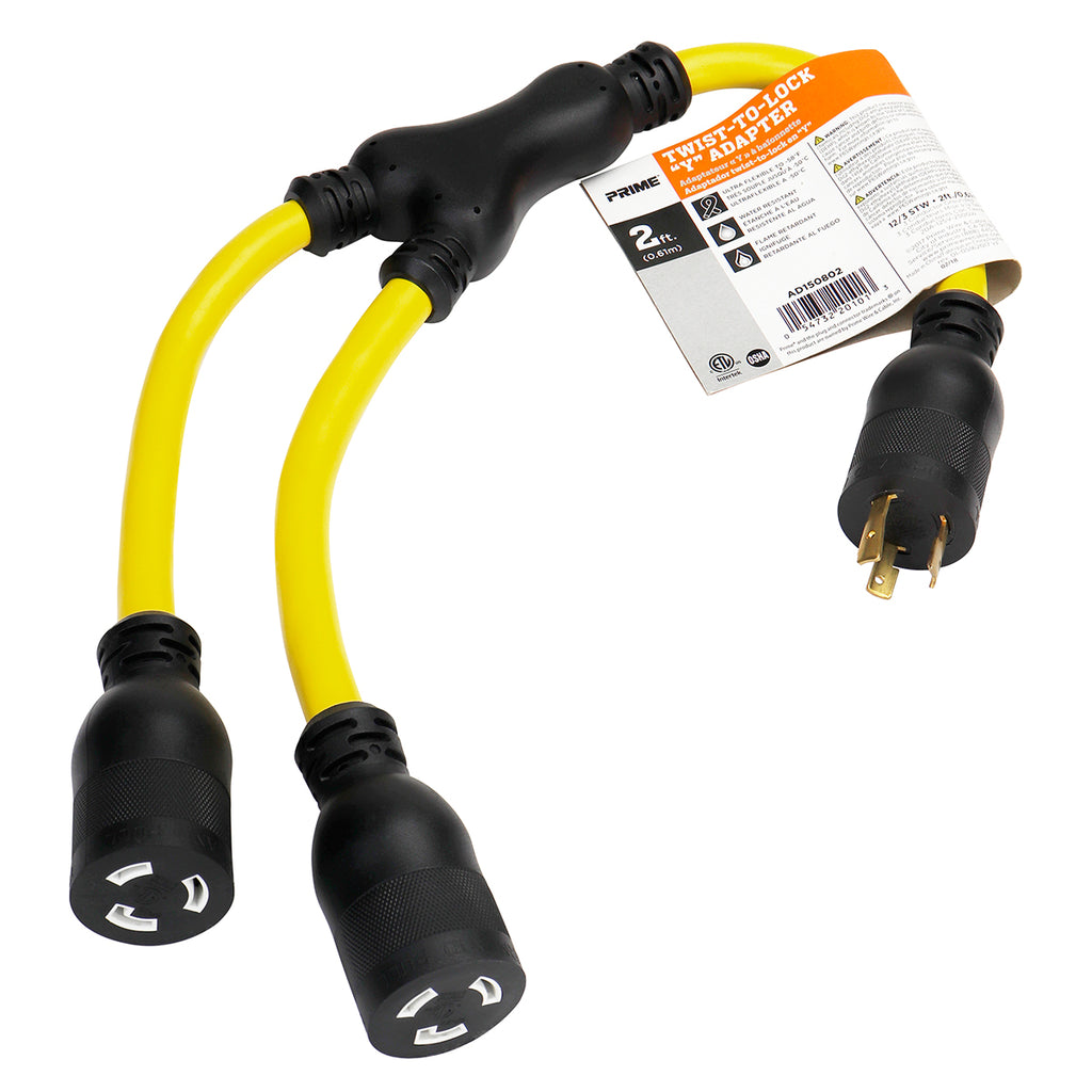 2ft 12/3 STW <br />Twist-to-Lock "Y" Adapter