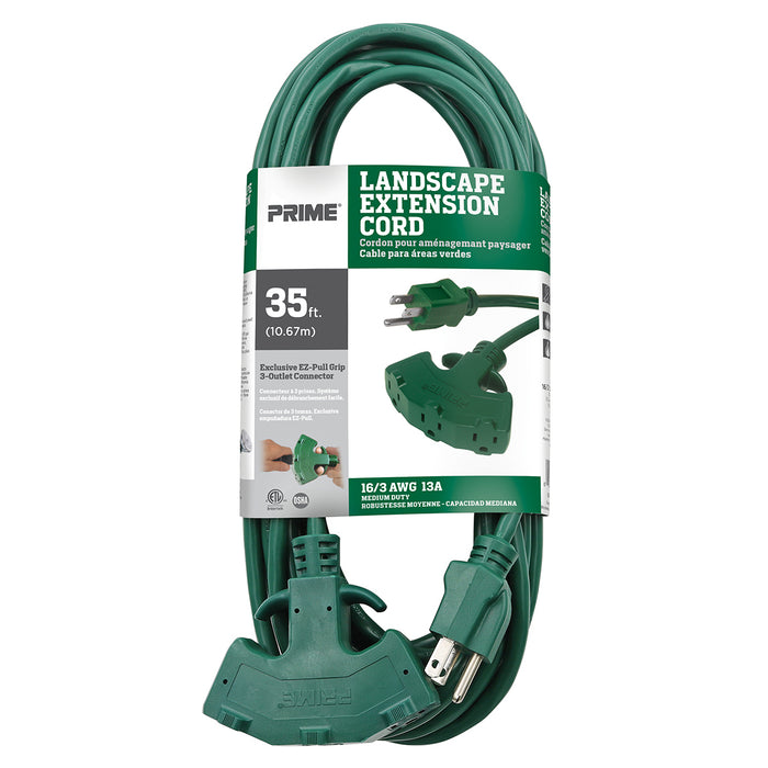 35ft 16/3 SJTW EZ-Pull Grip <br />3-Outlet Extension Cord