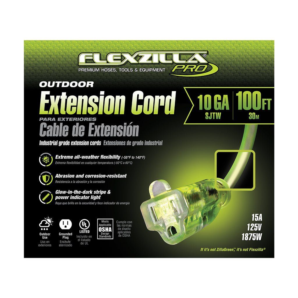 100ft 10/3 SJTW Flexzilla® Pro Outdoor Extension Cord