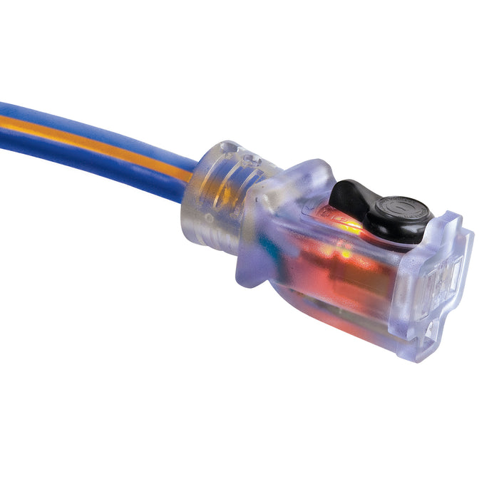 25ft 12/3 SJEOW Arctic Blue™ All-Weather Locking Extension Cord — Prime Wire  & Cable Inc.