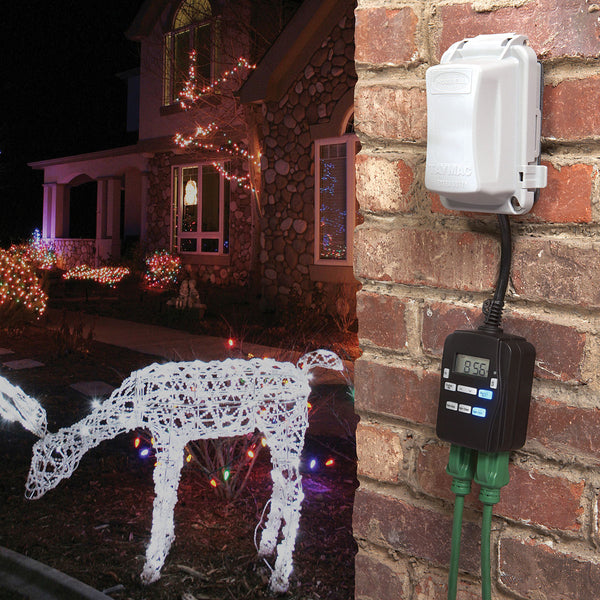 2 Outlet EZ-SET 24-Hour<br>Digital Outdoor Timer