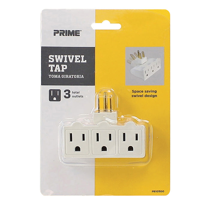 3-Outlet Swivel Power Tap