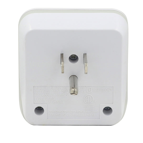 1 Outlet 900 Joule Surge Tap<br />with End-of-Service Alarm