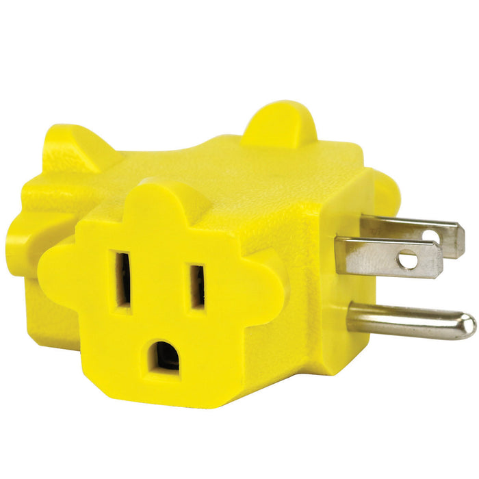 3-Outlet 90° Power Block Adapter
