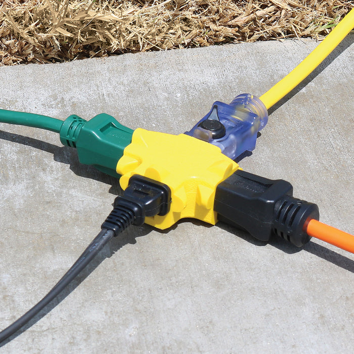 3-Outlet 90° Power Block Adapter — Prime Wire & Cable Inc.