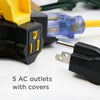 5-Outlet Power Hub <br />w/2-Port 3.4 Amp USB Charger
