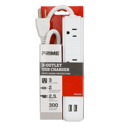 Prime® General Purpose 6-Outlet White Surge Protector, 8 ft - Kroger