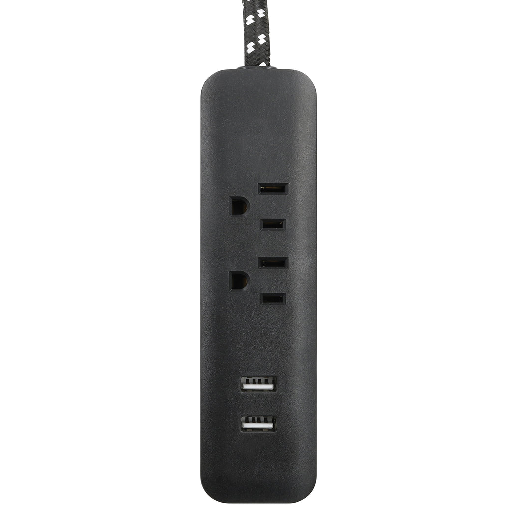2 Outlet 2-Port 2.1A USB Power Strip with 6ft Accent Cord