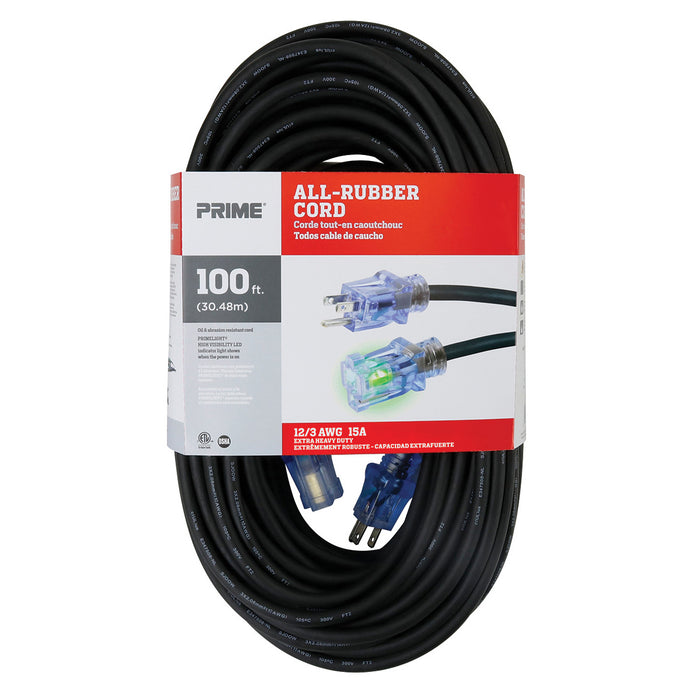 100ft 12/3 SJOOW All-Rubber™ Outdoor Extension Cord