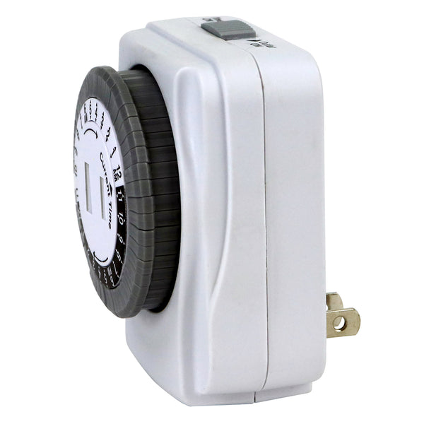 2 Pack 1 Outlet Indoor 24-Hour Timer with EZ Access Outlet