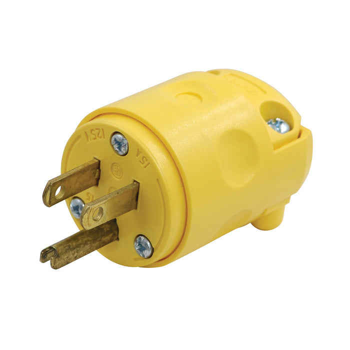 Yellow NEMA 5-15P Replacement Plug