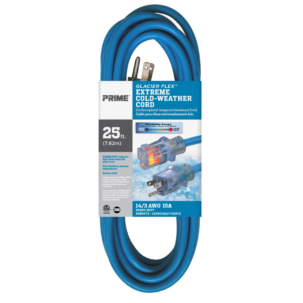 25ft 14/3 SJTW -50°C Glacier Flex® Extreme Cold Weather Extension