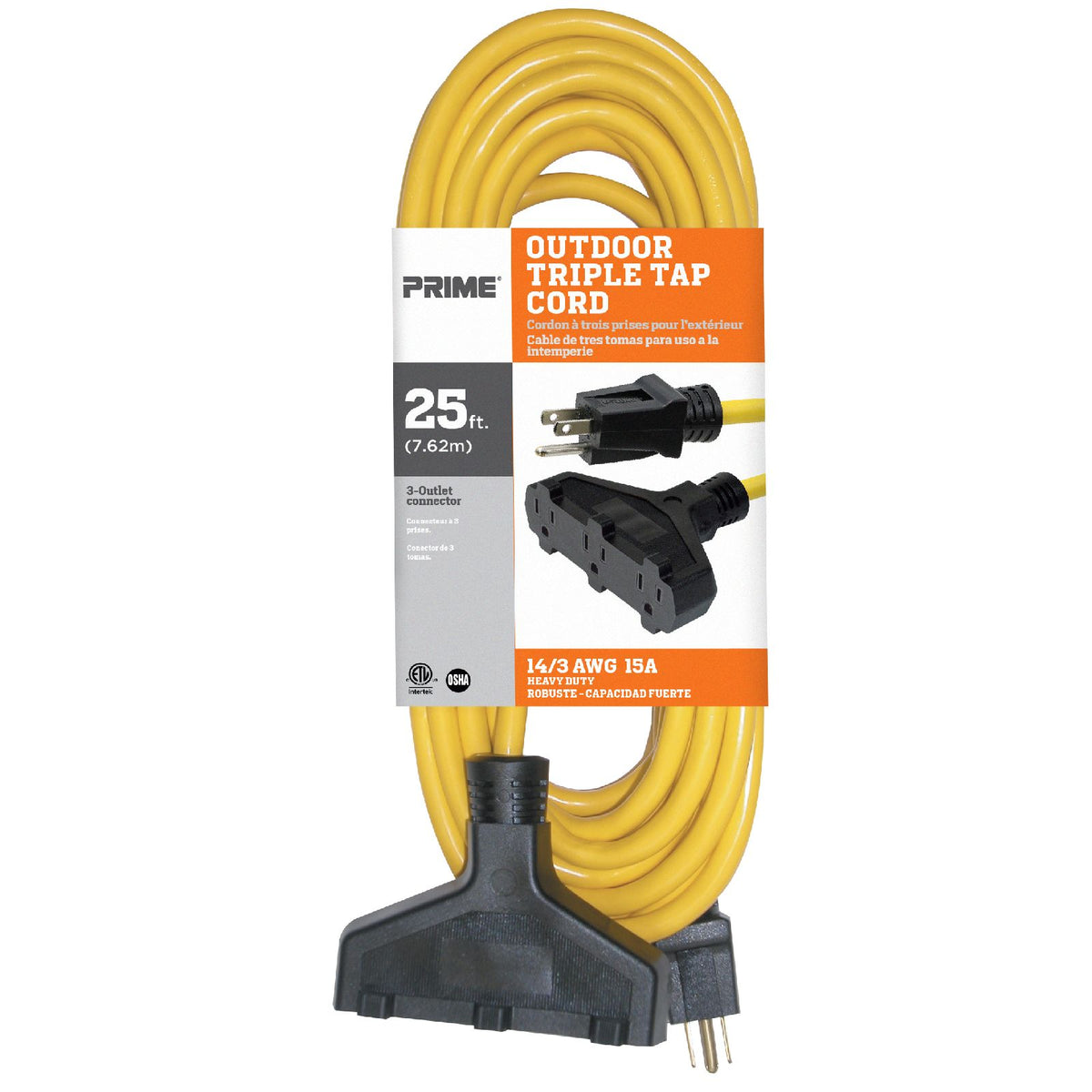 ECS Premier 25 ft Indoor and Outdoor Locking Extension Cord (E58025LOCK)